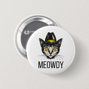 Macaron Rond 5 Cm Chat Drôle de Miaou