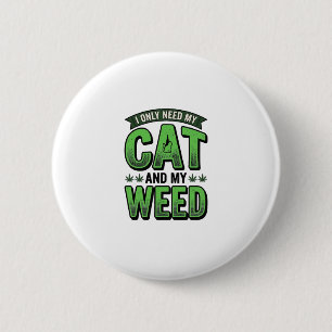 Macaron Rond 5 Cm Chat et herbe vintage gravure T-Shirt Design_1