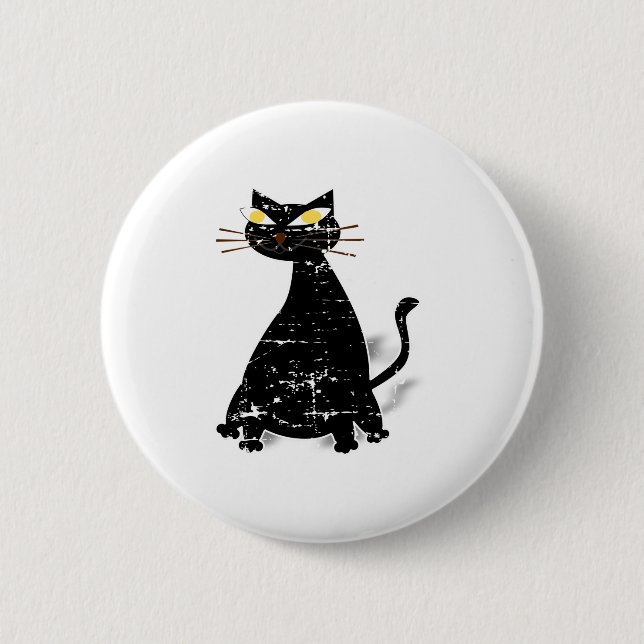 Macaron Rond 5 Cm Chat gras noir désossé (Devant)
