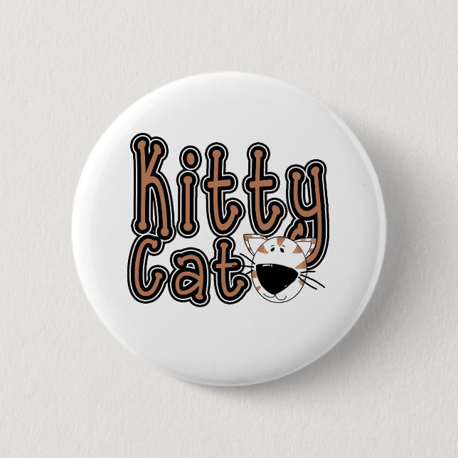 Macaron Rond 5 Cm Chat mignon de Kitty (Devant)