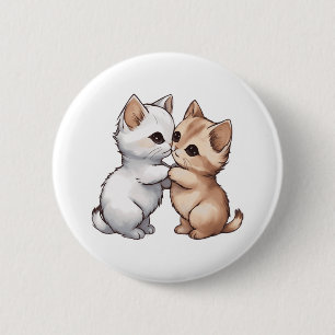 Macaron Rond 5 Cm Chat Munchkin Cute T-shirt classique