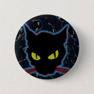 Macaron Rond 5 Cm chat noir