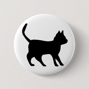 Macaron Rond 5 Cm Chat noir