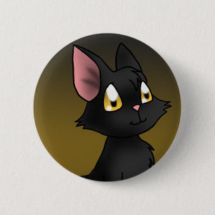 Macaron Rond 5 Cm Chat noir