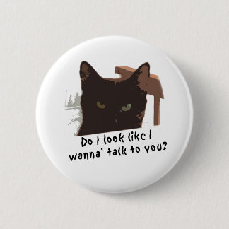 Macaron Rond 5 Cm chat noir