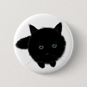 Macaron Rond 5 Cm Chat noir