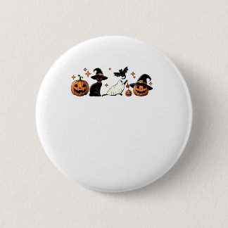 Macaron Rond 5 Cm Chat noir Halloween Citrouille Boo Ghost sorcier É