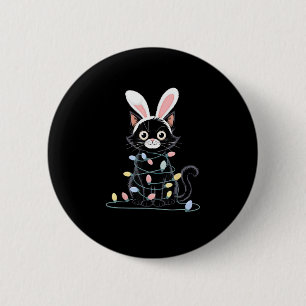 Macaron Rond 5 Cm Chat noir Pajama de Pâques Drôle Décorations de Pâ