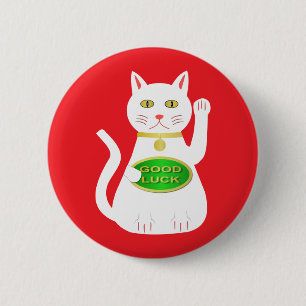 Macaron Rond 5 Cm Chat Oriental Lucky