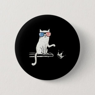 Macaron Rond 5 Cm Chat Pas De Rois En Amérique Drôle Politique