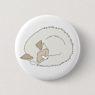 Macaron Rond 5 Cm Chat Ragdoll Sleepy