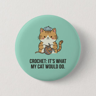 Macaron Rond 5 Cm Chat roux adorable Créateur de crochet Design de b