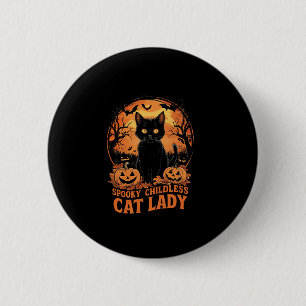 Macaron Rond 5 Cm Chat sans enfant Lady Halloween élection sorcière