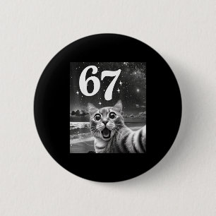 Macaron Rond 5 Cm Chat selfie avec 67 mème drôles de chats graphique