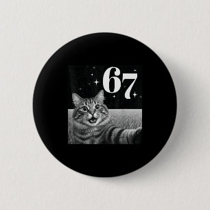 Macaron Rond 5 Cm Chat selfie avec 67 mème drôles de chats graphique