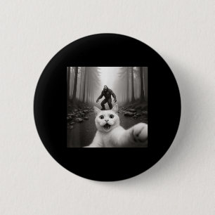 Macaron Rond 5 Cm Chat selfie avec Bigfoot Cadeaux drôles de chats p