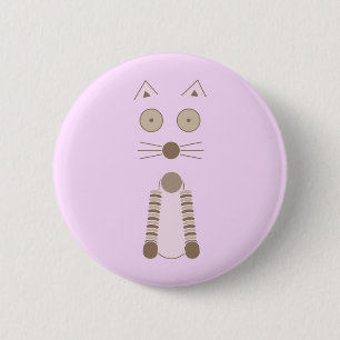 Macaron Rond 5 Cm Chat simple