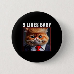 Macaron Rond 5 Cm Chat Trump 9 Vit Bébé Drôle Vote Pour Trump Chats