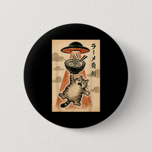 Macaron Rond 5 Cm Chat Ufo Ramen Drôle Anime Japonais Hommes Femmes 