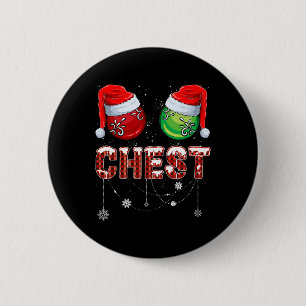 Macaron Rond 5 Cm Châtaignes de famille à jumelles de Noël