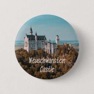 Macaron Rond 5 Cm Château de Neuschwanstein Allemagne