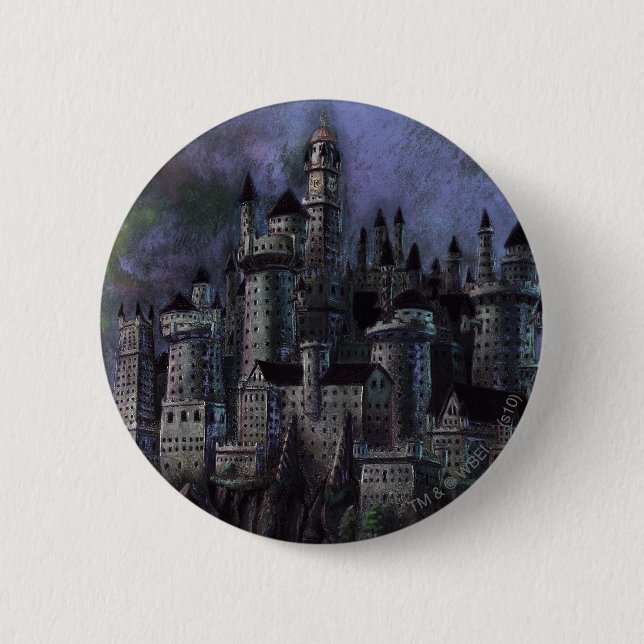 Macaron Rond 5 Cm Château Harry Potter | Magnifique Hogwarts (Devant)