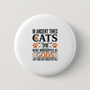 Macaron Rond 5 Cm Chats Anciens Drôles Adorés Comme Dieux Chemise Vi