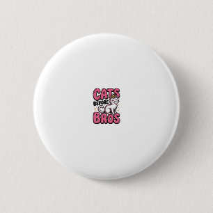 Macaron Rond 5 Cm Chats avant frères conception de t-shirt de couron