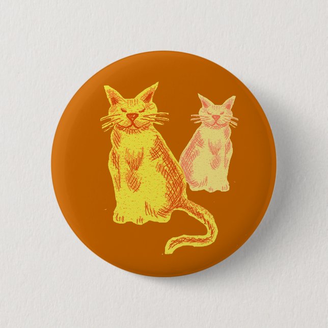 Macaron Rond 5 Cm Chats de Marmalade (Devant)