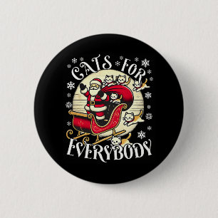 Macaron Rond 5 Cm Chats Drôle Pour Tout Le Monde Mauvais Noël Drôle 