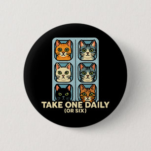 Macaron Rond 5 Cm Chats En Blister Pack Medicine Pour Le Bonheur