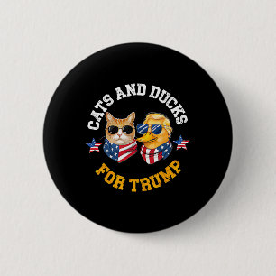 Macaron Rond 5 Cm Chats Et Canards Pour Trump 2024