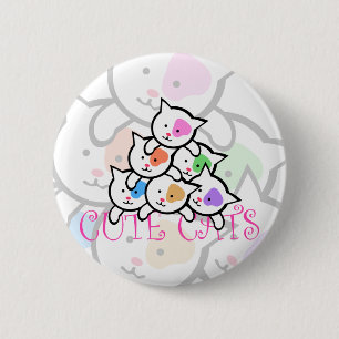 MACARON ROND 5 CM CHATS MIGNONS