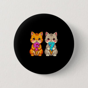 Macaron Rond 5 Cm Chats Neko Mignons Kawaii 67 Drip Meme Drôle Six S