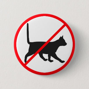 Macaron Rond 5 Cm Chats non autorisés !