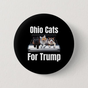 Macaron Rond 5 Cm Chats Ohio Pour Trump - Chat Politique Drôle