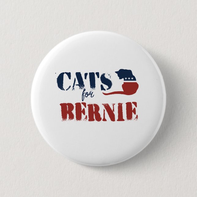 Macaron Rond 5 Cm Chats pour Bernie (Devant)