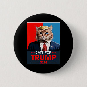 Macaron Rond 5 Cm Chats Pour Trump 2024 Vote Drôle Pour Trump Cats 2