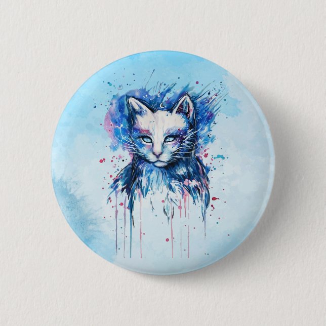 Macaron Rond 5 Cm Chatte (Devant)