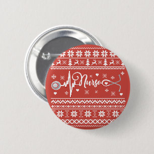 Macaron Rond 5 Cm Chaud de Noël joyeux et moche