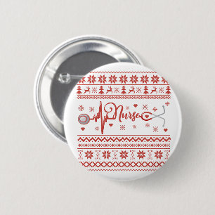 Macaron Rond 5 Cm Chaud de Noël joyeux et moche
