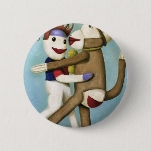 Macaron Rond 5 Cm Chaussettes sales dansant le tango