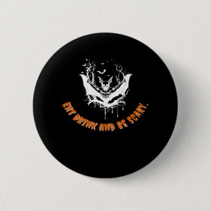Macaron Rond 5 Cm Chauve-souris d'Halloween suspendue pour l'essenti