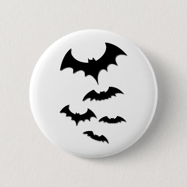 Macaron Rond 5 Cm chauve-souris halloween (Devant)