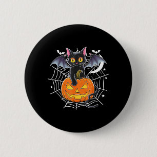 Macaron Rond 5 Cm Chauve-souris Halloween _ Chauve-souris à ailes de