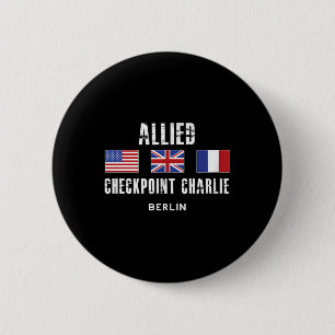 Macaron Rond 5 Cm Checkpoint Charlie Guerre froide Berlin Mur Est Al