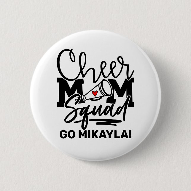 Macaron Rond 5 Cm Cheer Maman Squad personnalisé (Devant)