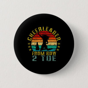Macaron Rond 5 Cm Cheerleader de l'Arc à l'Ongle Drôle Rétro