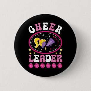Macaron Rond 5 Cm Cheerleader drôle de cheer pratique acclamant l'éq