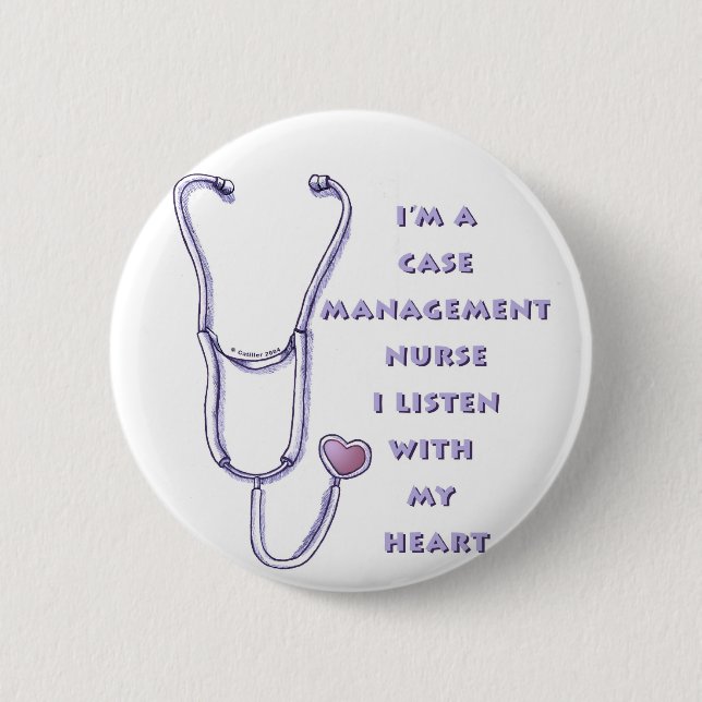Macaron Rond 5 Cm Chef coque Infirmière Coeur (Devant)